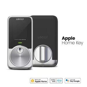 Lockly Pin Genie Pro Deadbolt WiFi Smart Lock Apple Home Key Siri/Alexa/Google